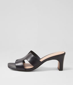 HARIETTE DF BLACK BLACK HEEL LEATHER