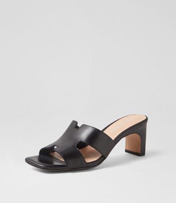 HARIETTE DF BLACK BLACK HEEL LEATHER