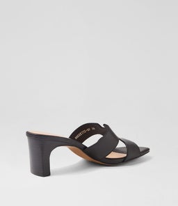 HARIETTE DF BLACK BLACK HEEL LEATHER