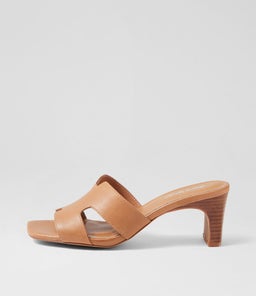 HARIETTE DF TAN HONEY HEEL LEATHER