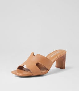 HARIETTE DF TAN HONEY HEEL LEATHER