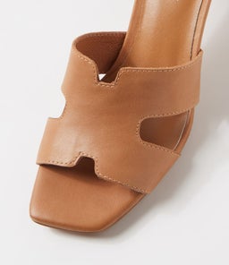 HARIETTE DF TAN HONEY HEEL LEATHER
