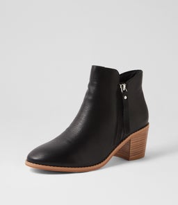 HALEENA DF BLACK NATURAL HEEL LEATHER