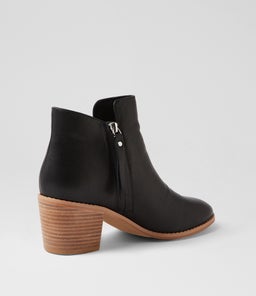 HALEENA DF BLACK NATURAL HEEL LEATHER