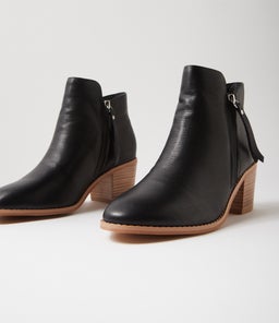 HALEENA DF BLACK NATURAL HEEL LEATHER