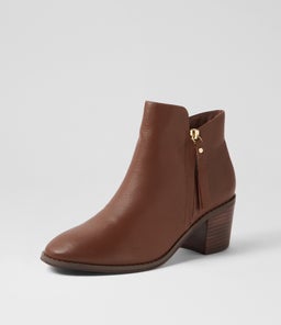 HALEENA DF LT CHOC DK BROWN HEEL LEATHER
