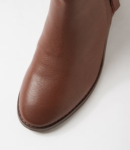 HALEENA DF LT CHOC DK BROWN HEEL LEATHER