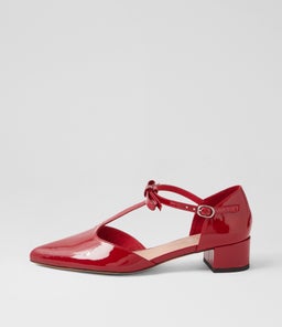 CORTED DF DEEP RED PATENT LEATHER