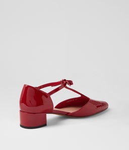 CORTED DF DEEP RED PATENT LEATHER