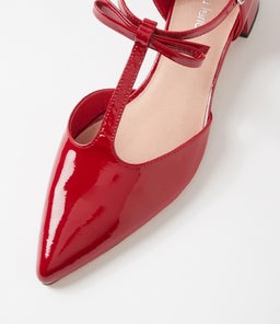 CORTED DF DEEP RED PATENT LEATHER