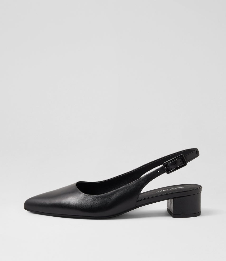 Claytin Black Leather Heels Claytin Black Leather Heels