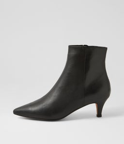 CONOIR DF BLACK BLACK HEEL LEATHER