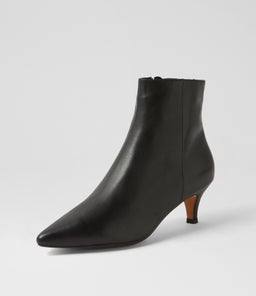 CONOIR DF BLACK BLACK HEEL LEATHER