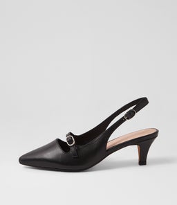 CELEE DF BLACK BLACK HEEL LEATHER