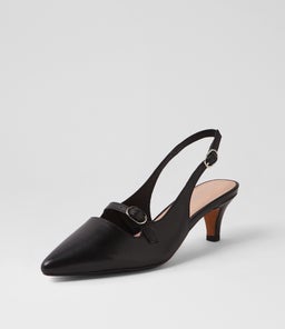 CELEE DF BLACK BLACK HEEL LEATHER