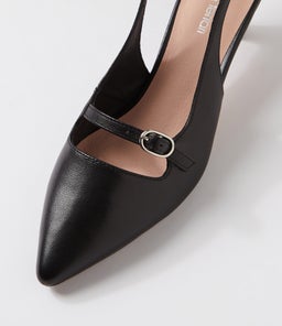 CELEE DF BLACK BLACK HEEL LEATHER