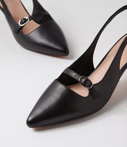 CELEE DF BLACK BLACK HEEL LEATHER