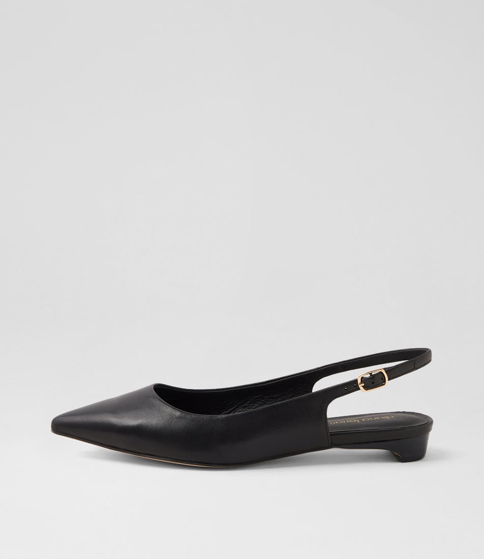 Desuet Black Leather Flat Shoes Desuet Black Leather Flat Shoes