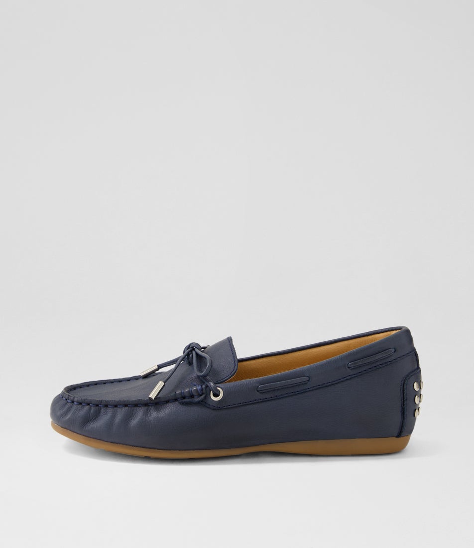 Eliney Navy Leather Loafers Eliney Navy Leather Loafers