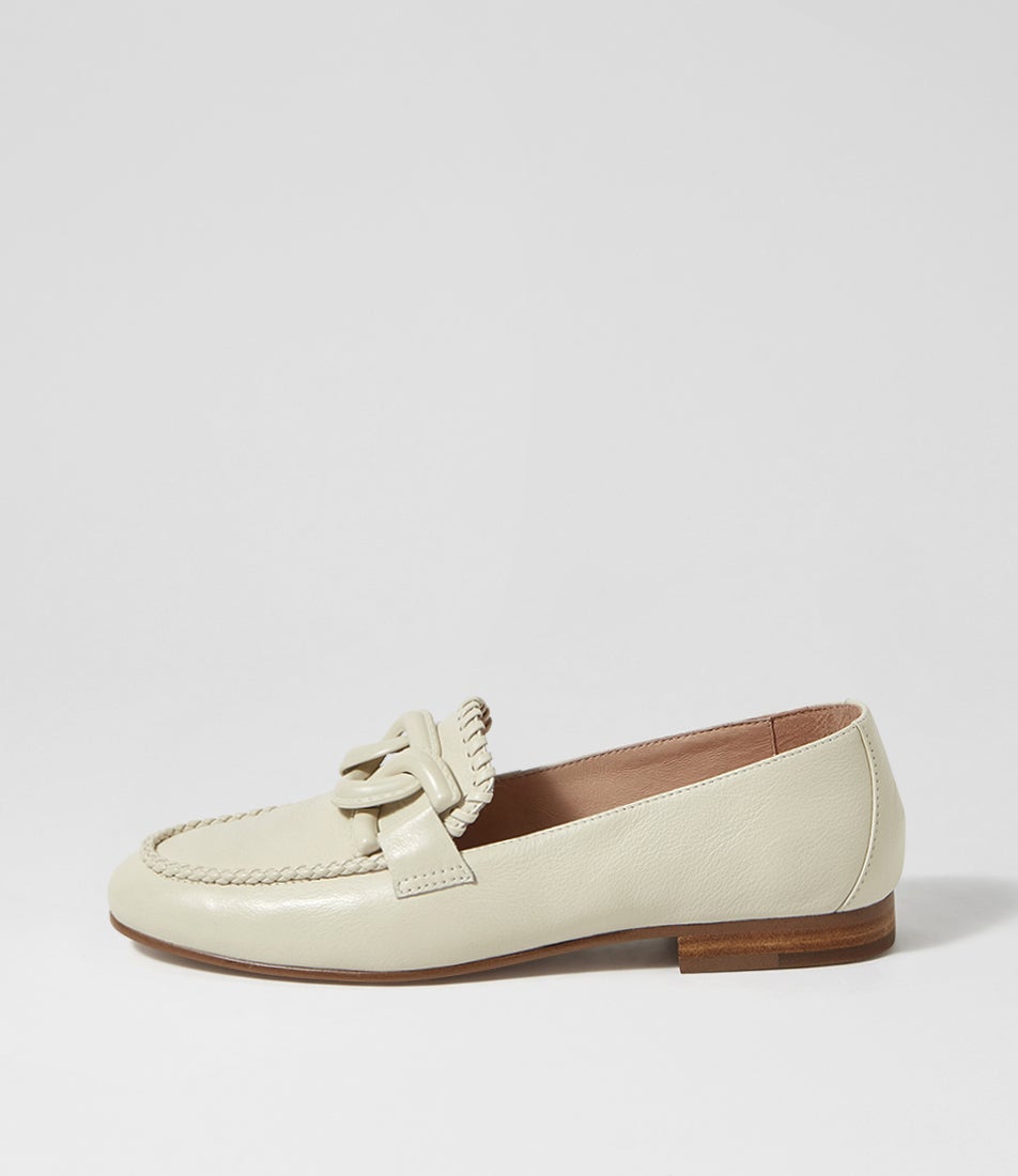 Ipitomy Cream Leather Loafers Ipitomy Cream Leather Loafers