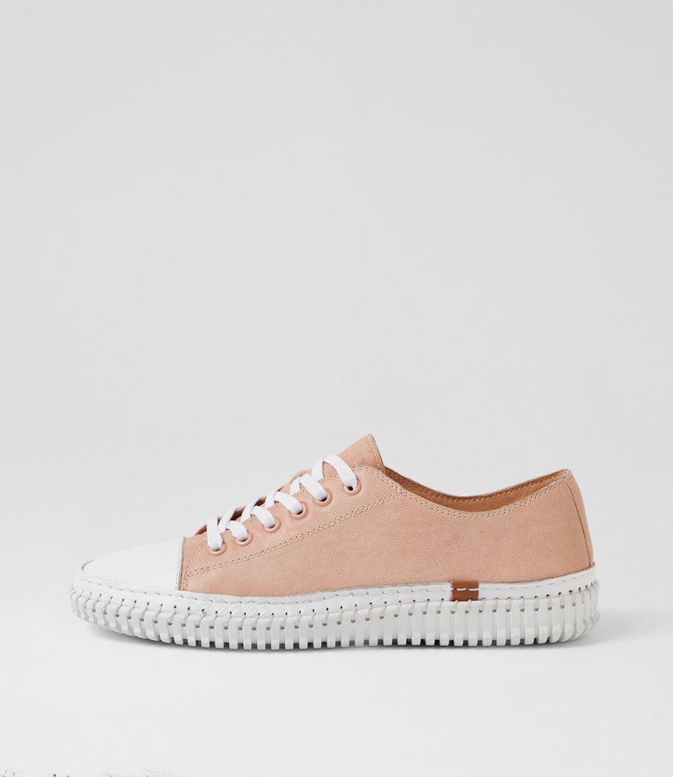 Jitarrs White Rose Shrunken Leather Sneakers Jitarrs White Rose Shrunken Leather Sneakers