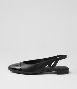 PASCALA DF BLACK BLACK PATENT LEATHER