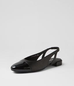 PASCALA DF BLACK BLACK PATENT LEATHER