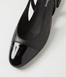 PASCALA DF BLACK BLACK PATENT LEATHER