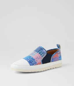 ALAINAH DF WHITE NAVY MULTI LEATHER