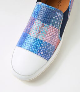 ALAINAH DF WHITE NAVY MULTI LEATHER