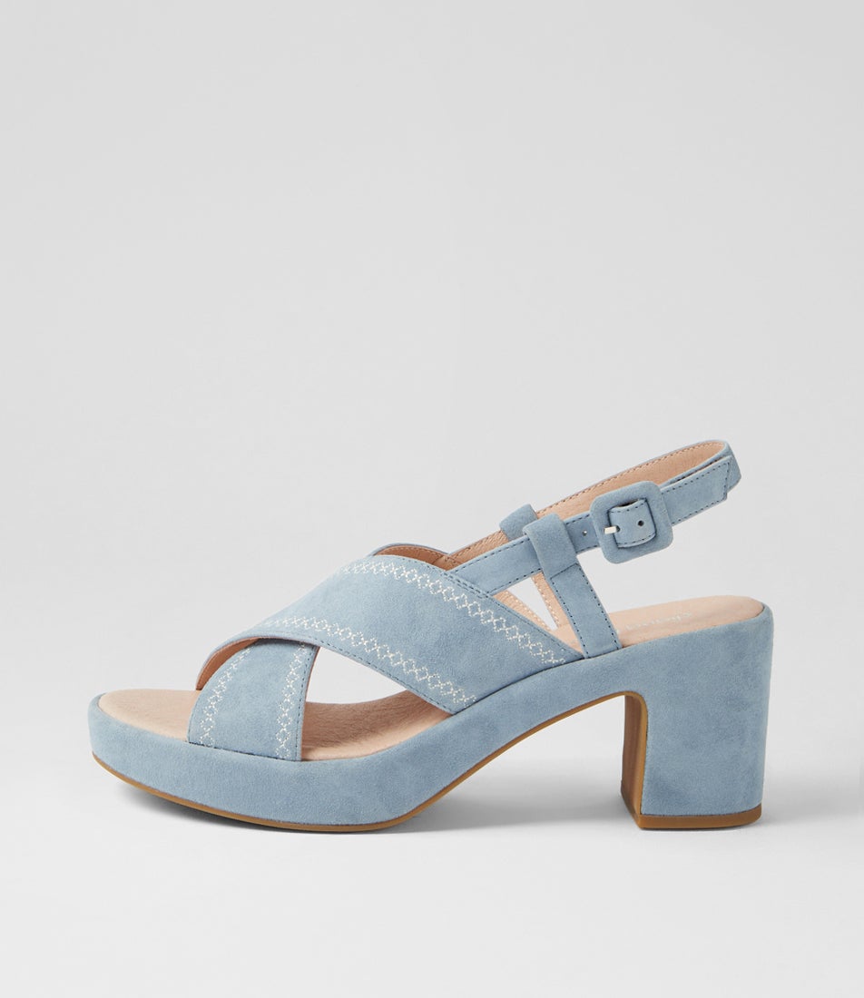 Bynndi Denim Suede Sandals Bynndi Denim Suede Sandals