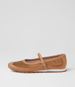 AVAH DF DK TAN LEATHER MESH