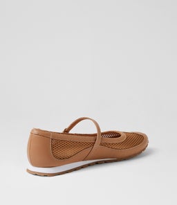 AVAH DF DK TAN LEATHER MESH