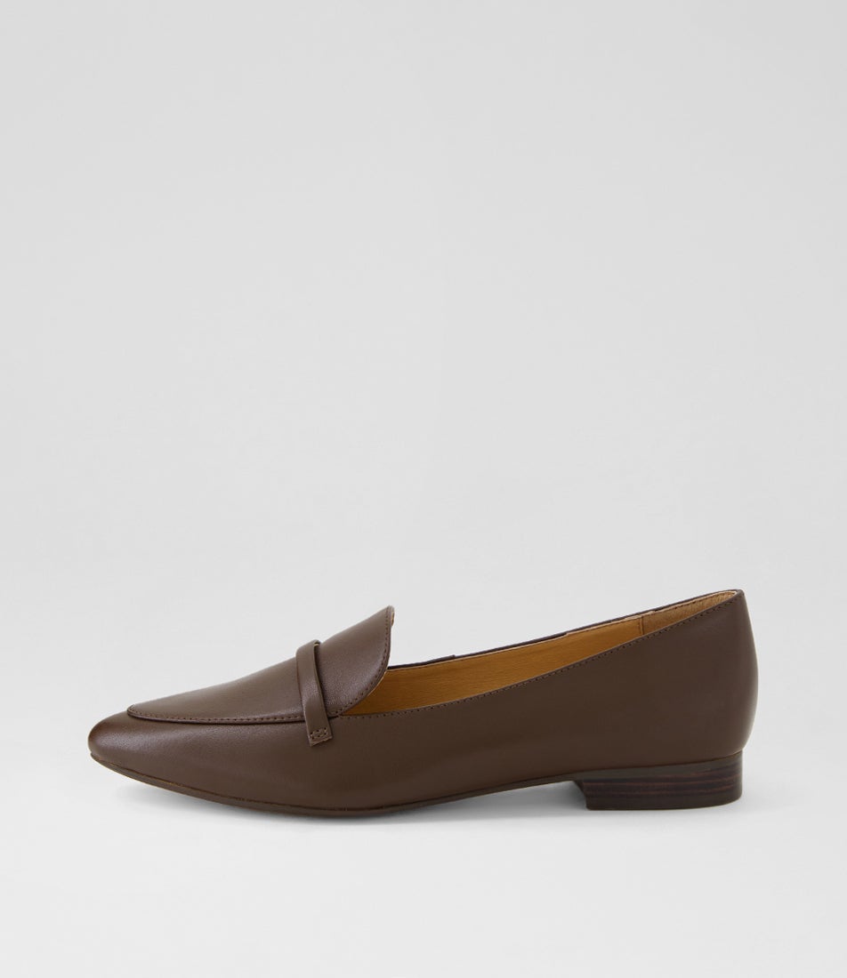 Daele Choc Dark Brown Leather Flat Shoes Daele Choc Dark Brown Leather Flat Shoes