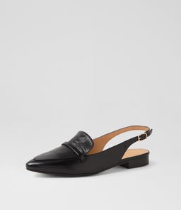 DAINER DF BLACK BLACK HEEL LEATHER