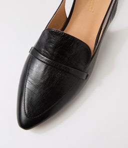 DAINER DF BLACK BLACK HEEL LEATHER