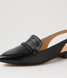 DAINER DF BLACK BLACK HEEL LEATHER