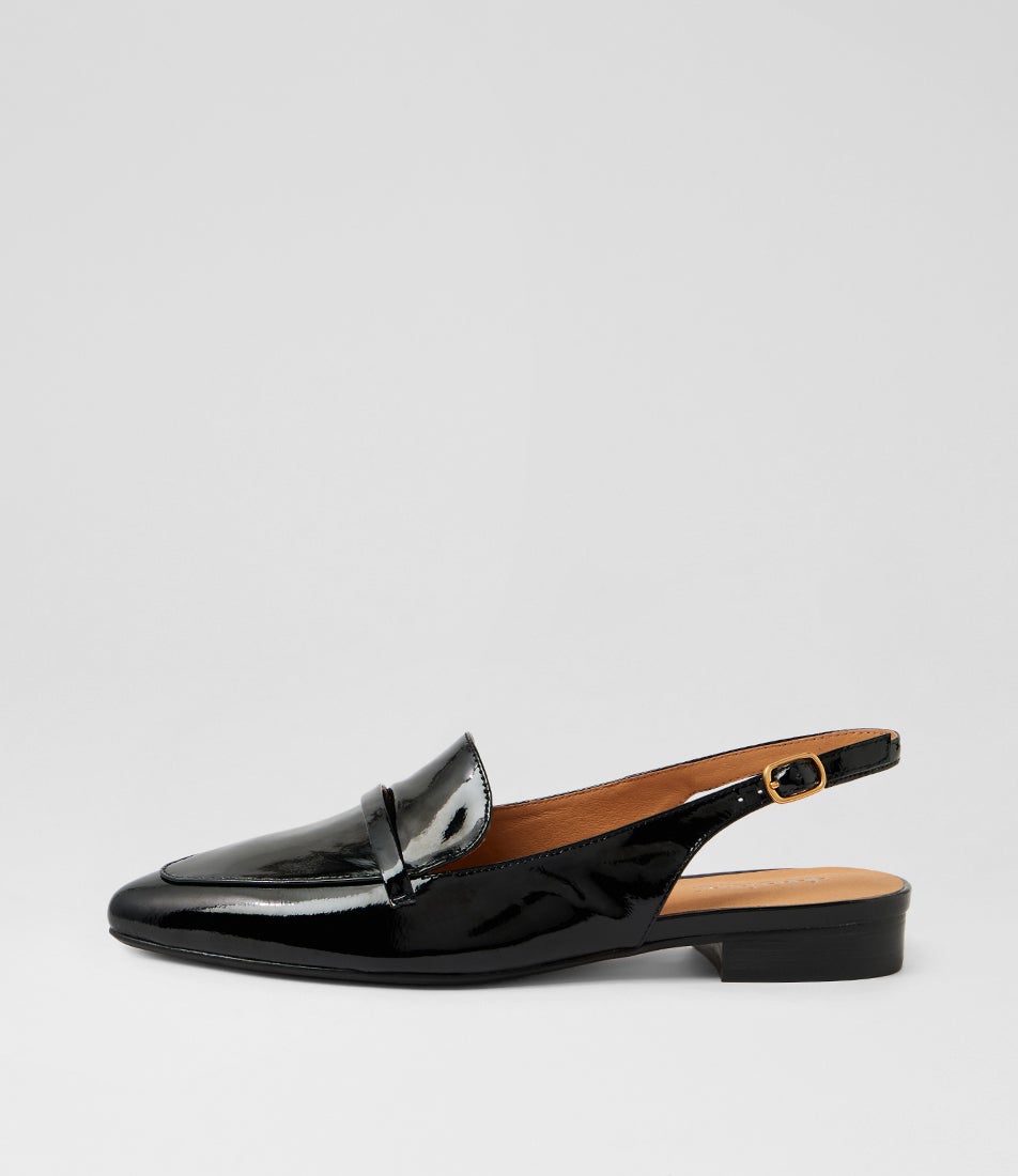 Dainer Black Patent Leather Slingback