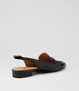 DAINER DF BLACK BLACK HEEL PATENT LEATHER