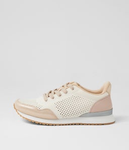 Imma Metallic Cream Leather Sneakers Imma Metallic Cream Leather Sneakers