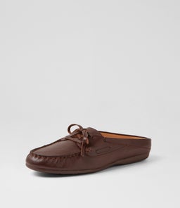 EBUNI DF DK BROWN LEATHER
