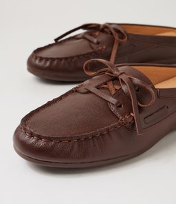 EBUNI DF DK BROWN LEATHER