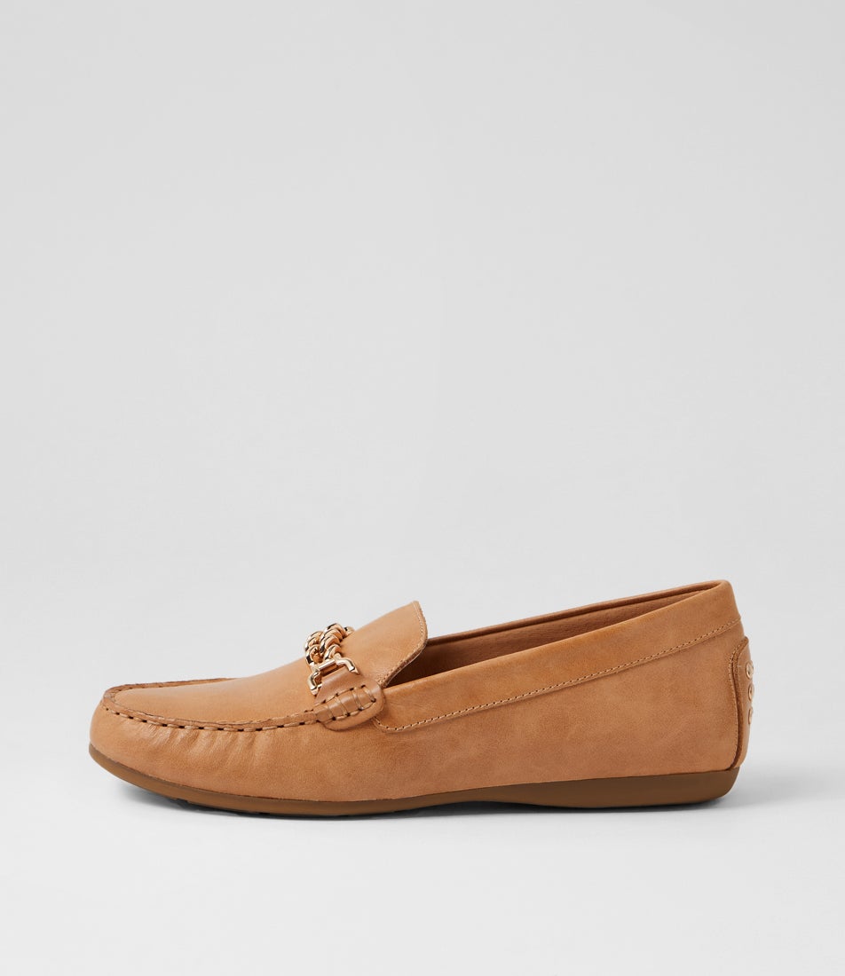 Eroll Light Tan Leather Flat Shoes