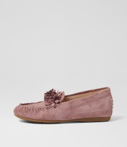 Errin Mauve Suede Flat Shoes Errin Mauve Suede Flat Shoes
