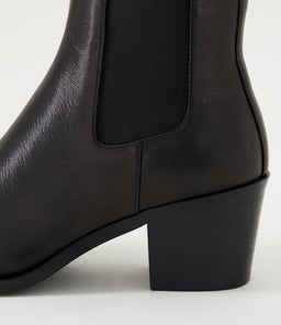 FOLTON DF BLACK BLACK HEEL LEATHER