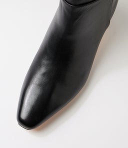 GANALO DF BLACK BLACK HEEL LEATHER