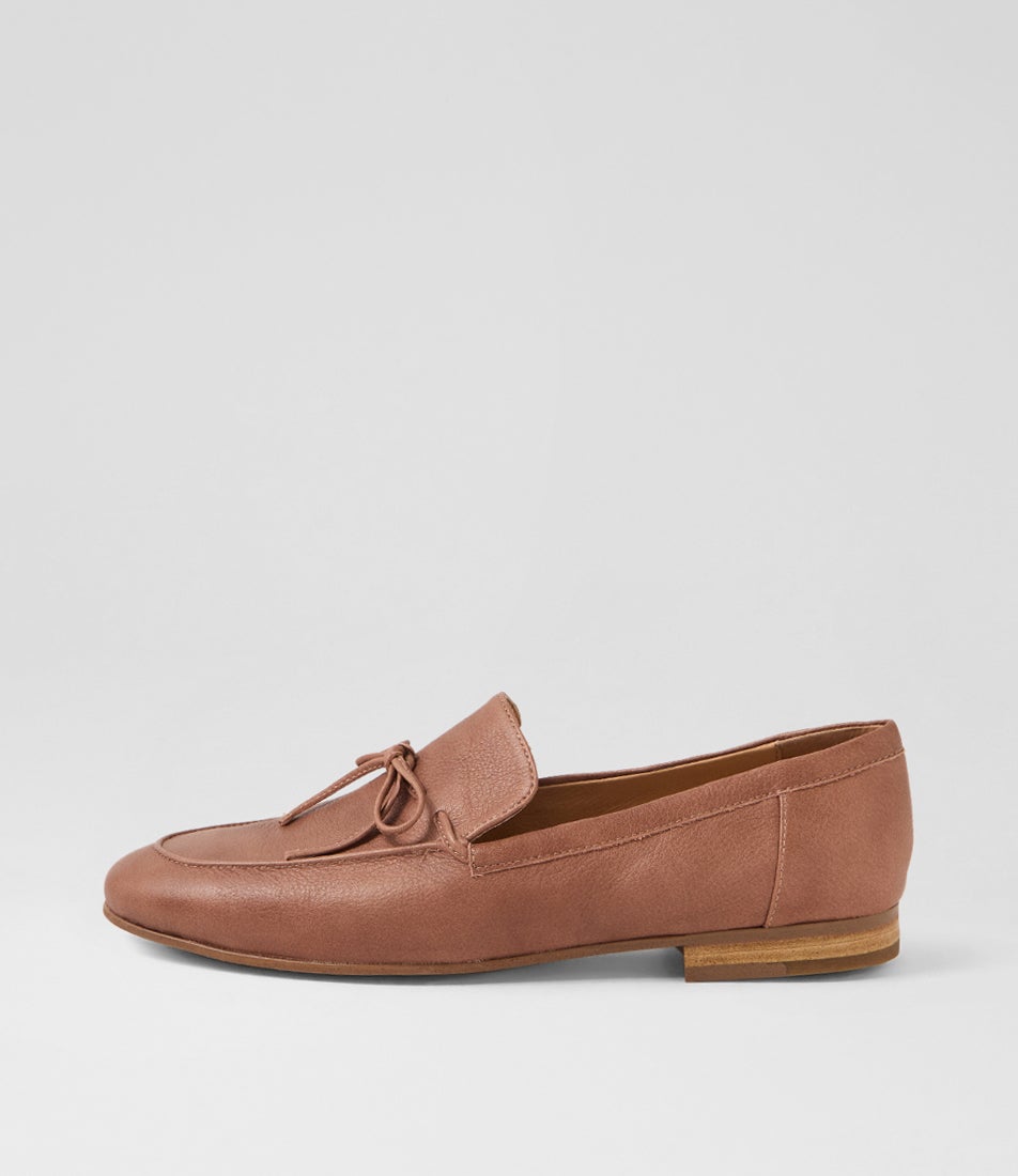 Idayne Dusty Grape Leather Flat Shoes
