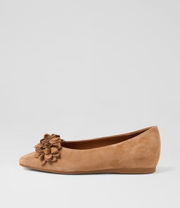Khloes Cappuccino Suede Flat Shoes Khloes Cappuccino Suede Flat Shoes