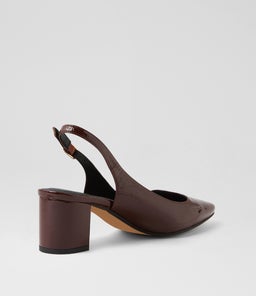 LARNO DF MAHOGANY PATENT LEATHER
