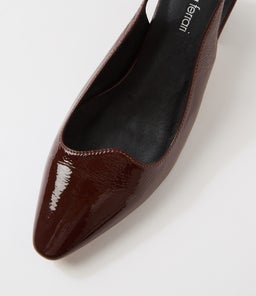 LARNO DF MAHOGANY PATENT LEATHER